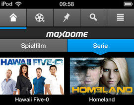 Maxdome iPhone Applikation